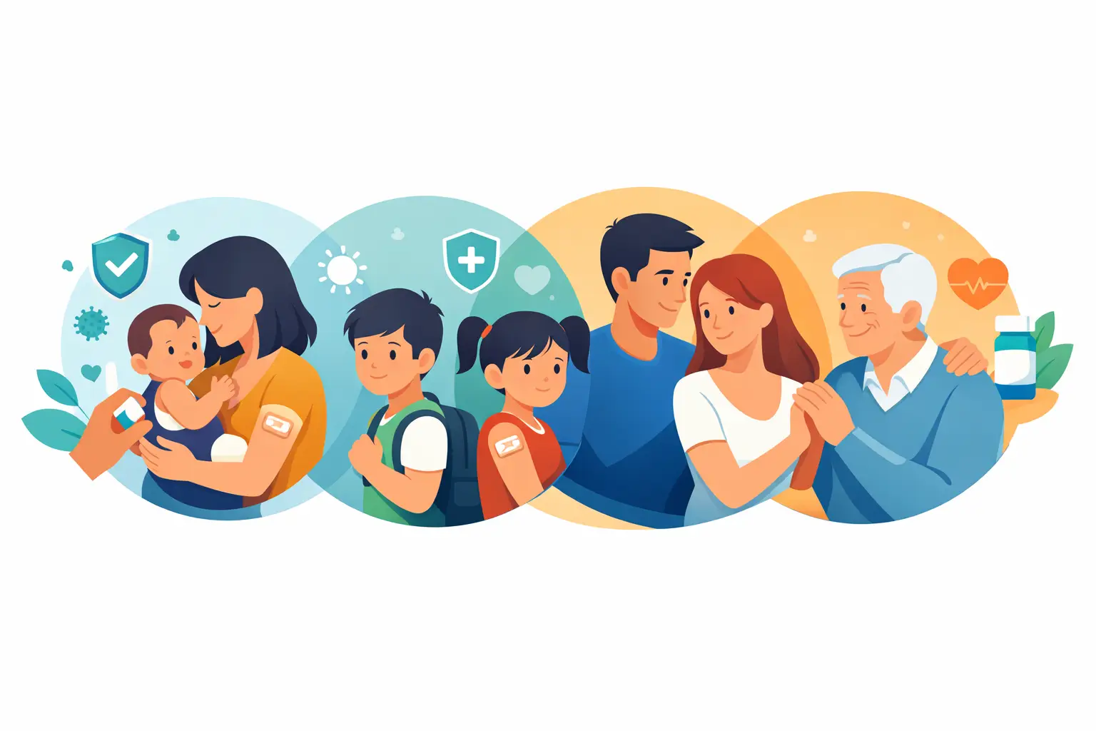 Vacinação familiar para cada fase da vida